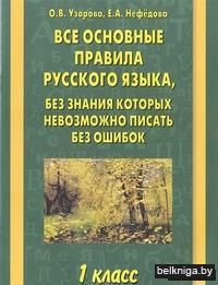 Все основные правила русского языка, без знания которых невозможно писать без ошибок. 1 класс